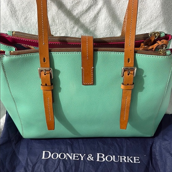 Dooney & Bourke Claremont Miller Leather Seafoam Green Purse. Great Condition. - Picture 10 of 16